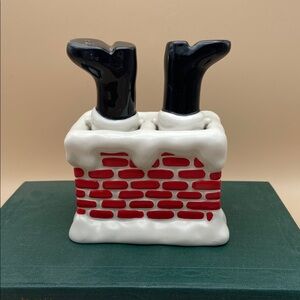 Department 56 Santa Boots Salt & Pepper in Chimney Shaker Set